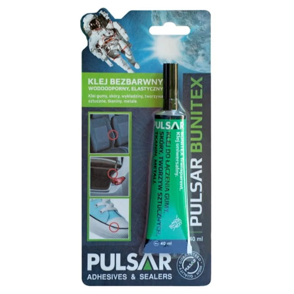 PULSAR BUNITEX - TRANSPARENT 40 ML KLEJ KONTAKTOWY do butów, tapicerki