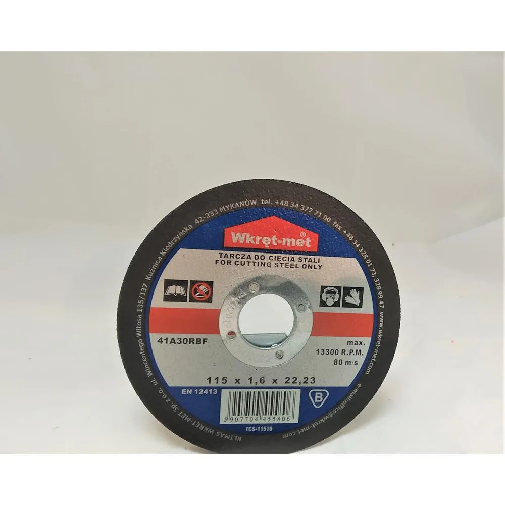 Tarcza do cięcia stali TCS 115x1,6 KLIMAS