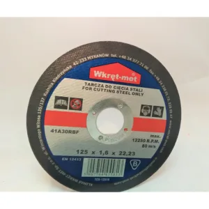 Tarcza do cięcia stali met 125x1,6x22,23mm KLIMAS