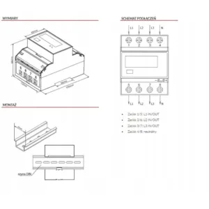 SDM-72BI Licznik energii el 3-Faz 100A reset 2kier - obrazek 2