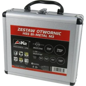 Zestaw otwornic bi-metal HSS M3 metal drewno PCV 9 elementów