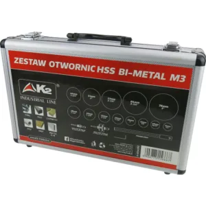 Zestaw otwornic bi-metal HSS M3 metal drewno PCV 17 elementów