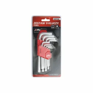 Zestaw 9 kluczy imbusowych Torx PRO krótkie T10-T50