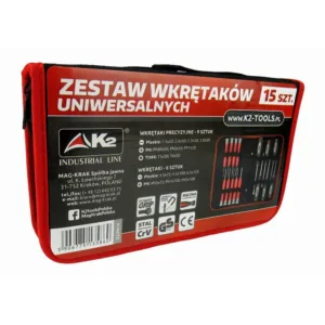Komplet 15szt wkrętaków opakowanie piórnik stal CrV