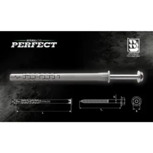 Kołki rozporowe z wkrętem TORX kluczyk 10x250 STALCO 15szt TXK - obrazek 2