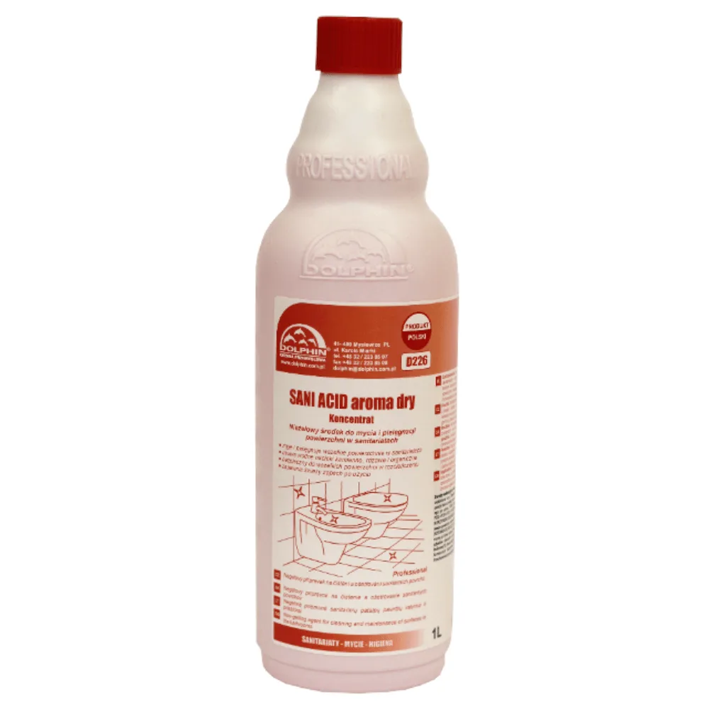 Uniwersalny preparat do czyszczenie łazienek toalet sanitariatów SANI ACID AROMA DRY 1l butelka