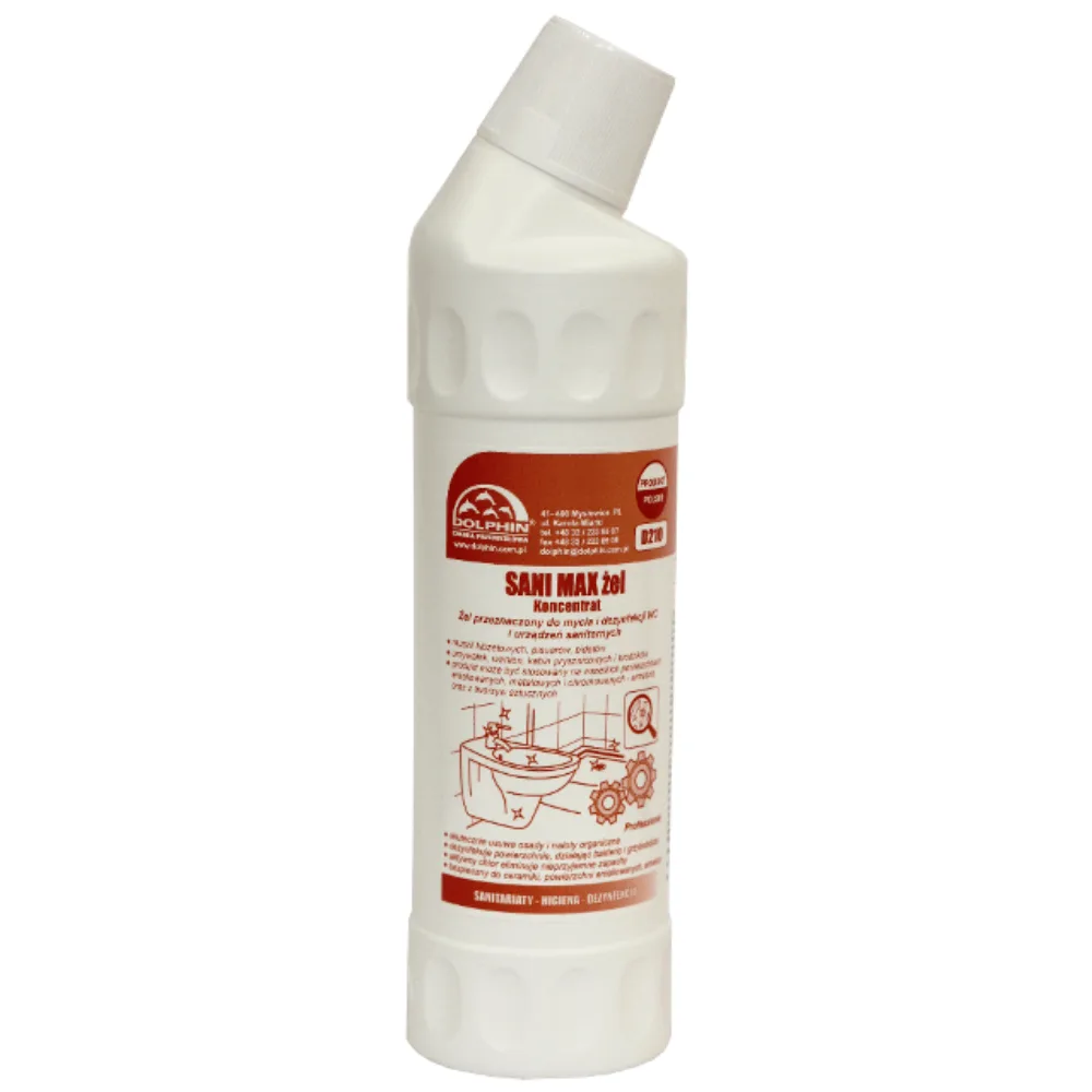 Żel do dezynfekcji i mycia WC łazienki toalet SANI MAX ŻEL 750ml