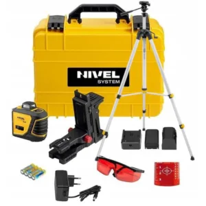 Niwelator laser krzyżowy czerwony NIVEL CL2D zestaw ze statywem SJJ-M1 EX
