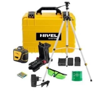 Niwelator laser krzyżowy zielony NIVEL CL2D-G zestaw ze statywem SJJ-M1