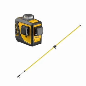 Niwelator laser krzyżowy czerwony NIVEL CL3D 3 płaszczyzny plus tyczka rozporowa