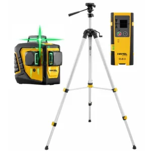 Niwelator laser krzyżowy zielony NIVEL CL3D 3 płaszczyzny plus statyw i czujnik