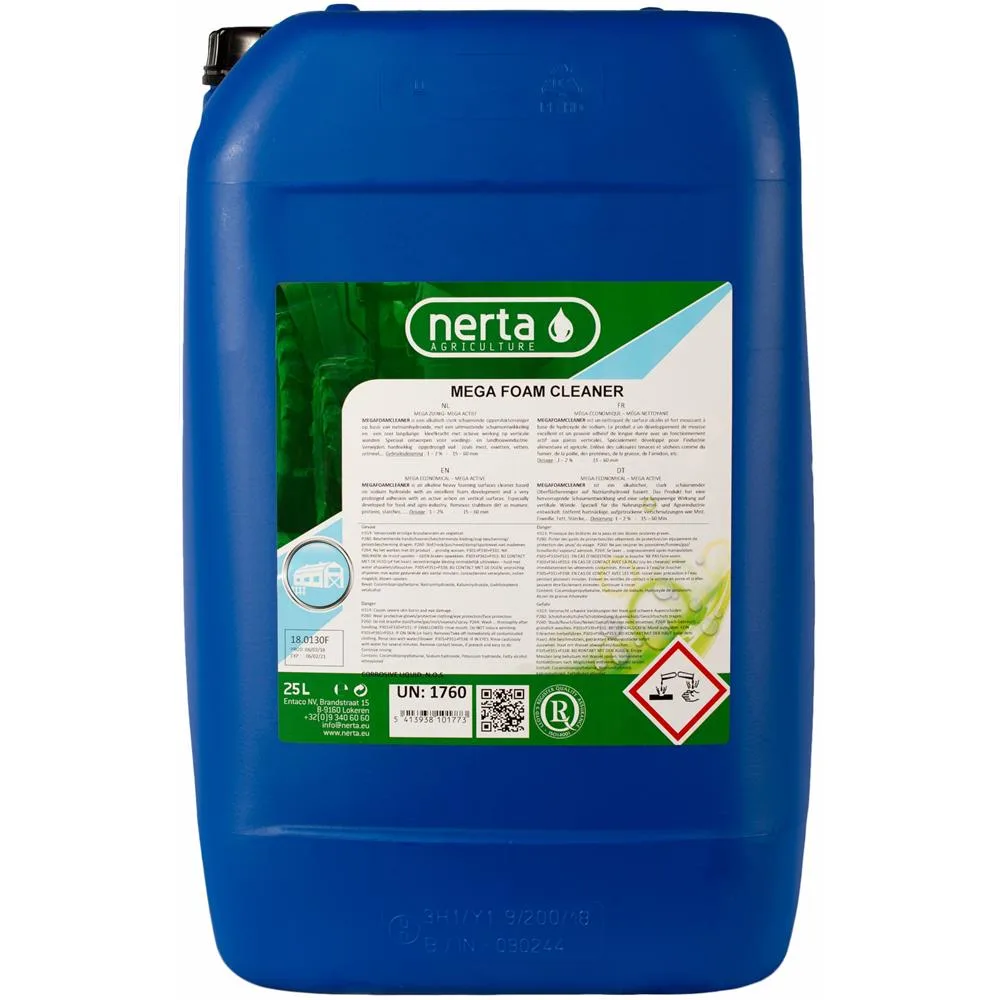 Środek do mycia dla przemysłu spożywczego i rolnictwa NERTA MEGA FOAM CLEANER 25l