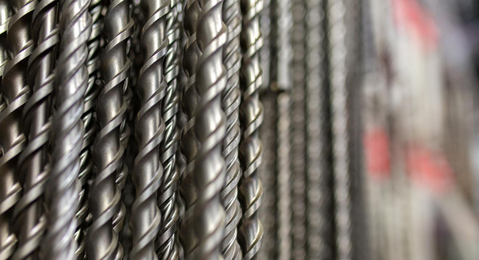 zdjęcie wierteł SDS z bliska