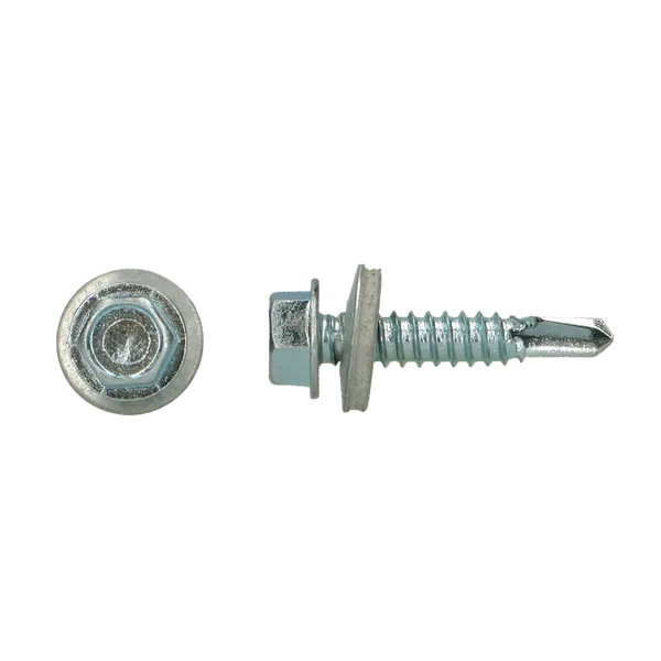 100 szt 750419001006303203 6,3x32 Wkręt samowiercący z łbem sześciokątnym z podkładką EPDM 19 mm