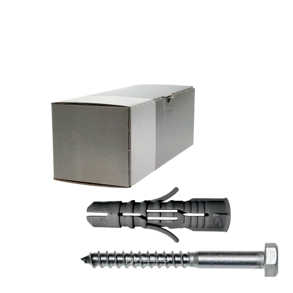 100 szt ES0PZSP01100600602 10x50/6x60 Kołek z wkrętem z łbem sześciokątnym wg normy DIN 571