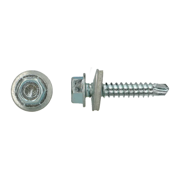 250 szt ZBG141001004800202 4,8x20 Wkręt samowiercący farmerski z łbem sześciokątnym z podkładką EPDM 14 mm - ocynk